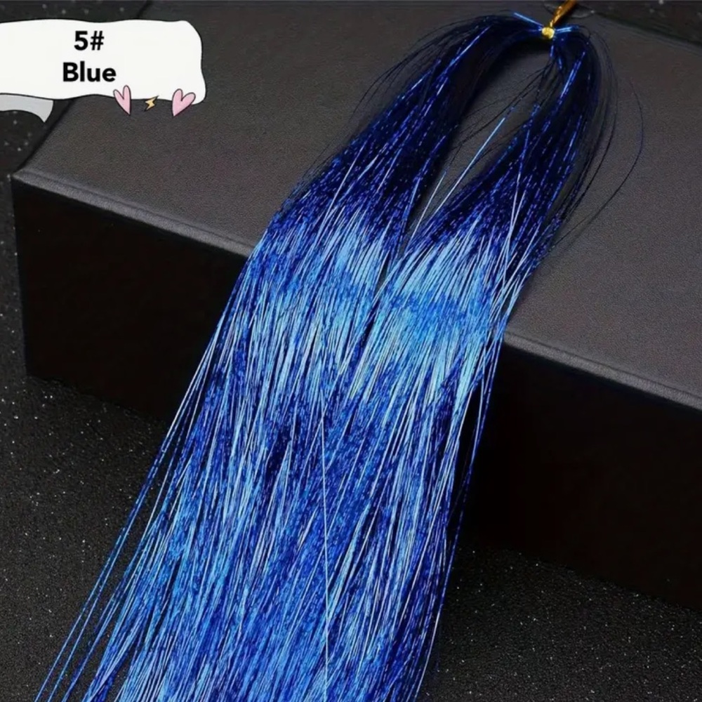 Hair Tinsel, CHOOSE TWO COLORS, Glitter Fairy Hair, NIP🤩, Temporary Hair Color - Picture 6 of 9
